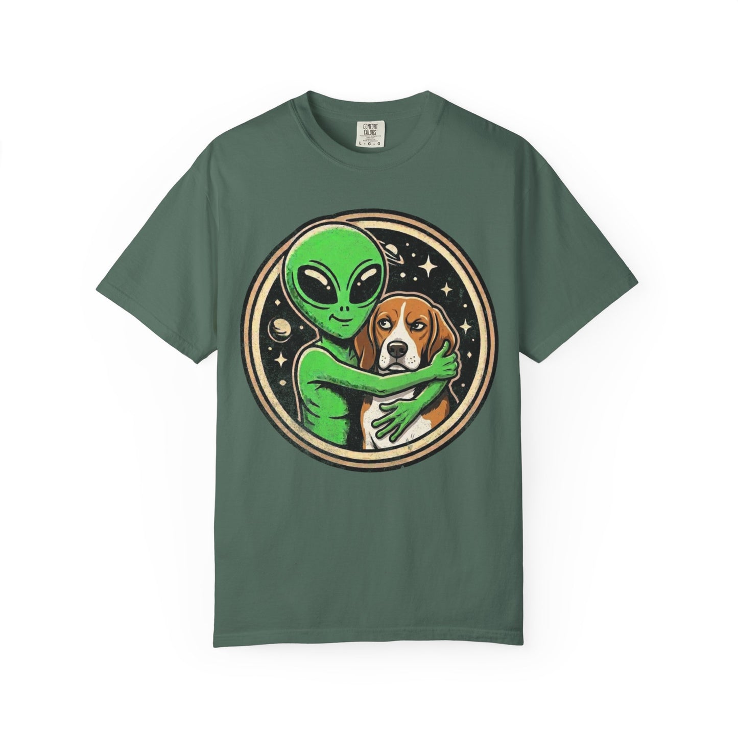 Every Alien Needs a Beagle T-Shirt in Blue Spruce from When Dogs Fly
