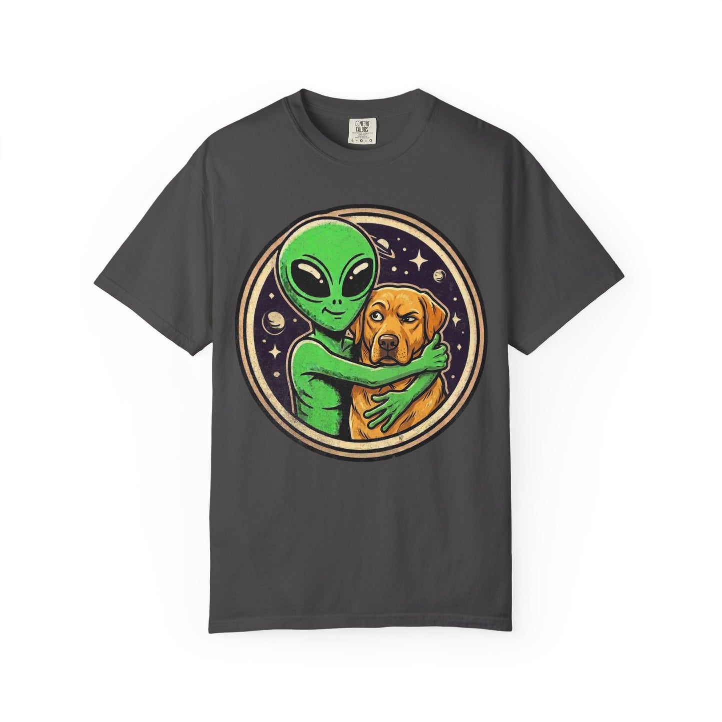 Every Alien Needs a Labrador Retriever T-Shirt in Graphite from When Dogs Fly