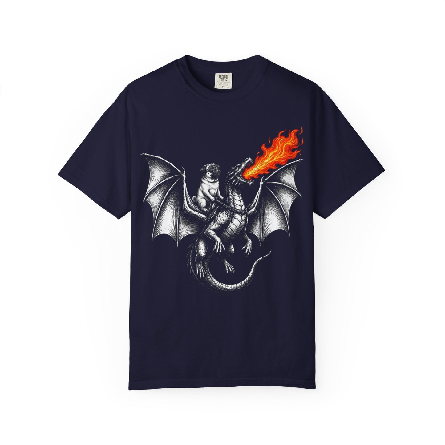 Dragon Riding Pug T-Shirt