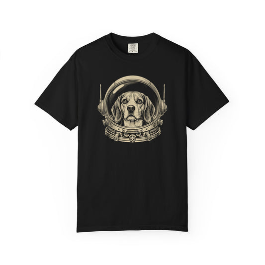 Astronaut Beagle T-Shirt in Black from When Dogs Fly