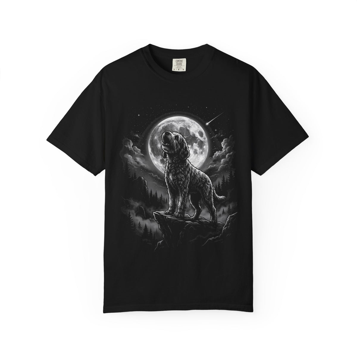 Born to Howl Labradoodle T-Shirt in Black from When Dogs Fly