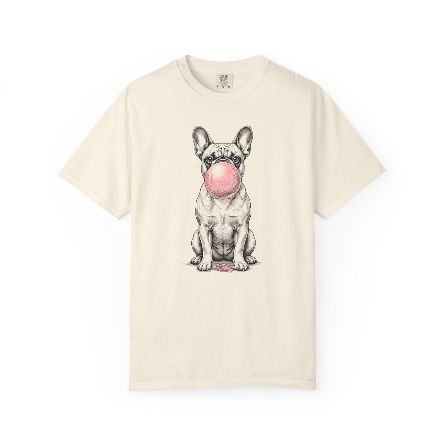 Bubblegum French Bulldog T-Shirt in Ivory from When Dogs Fly