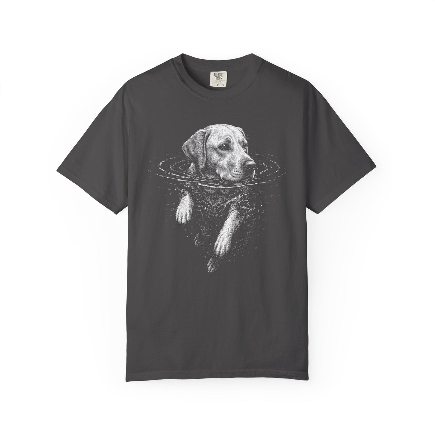 Labrador Retriever Dog Paddle T-Shirt in Graphite from When Dogs Fly