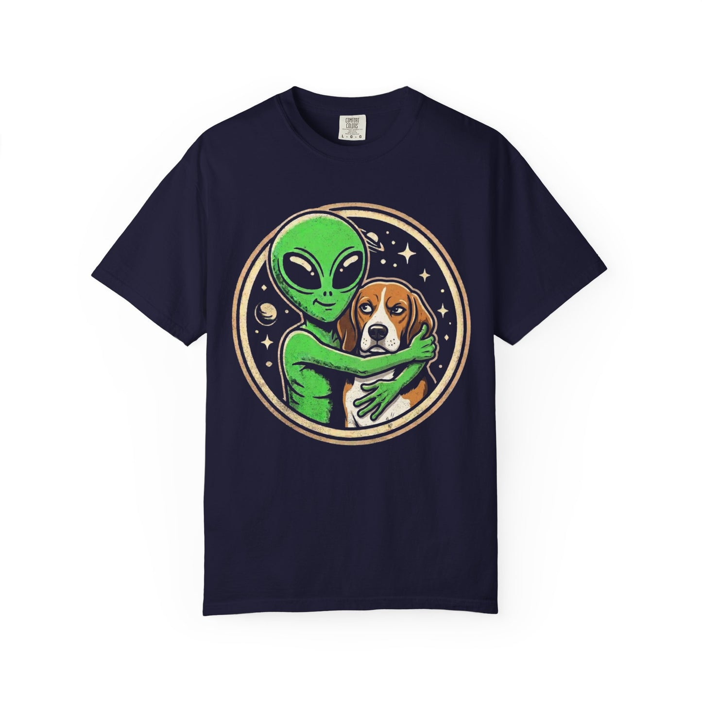 Every Alien Needs a Beagle T-Shirt in True Navy from When Dogs Fly