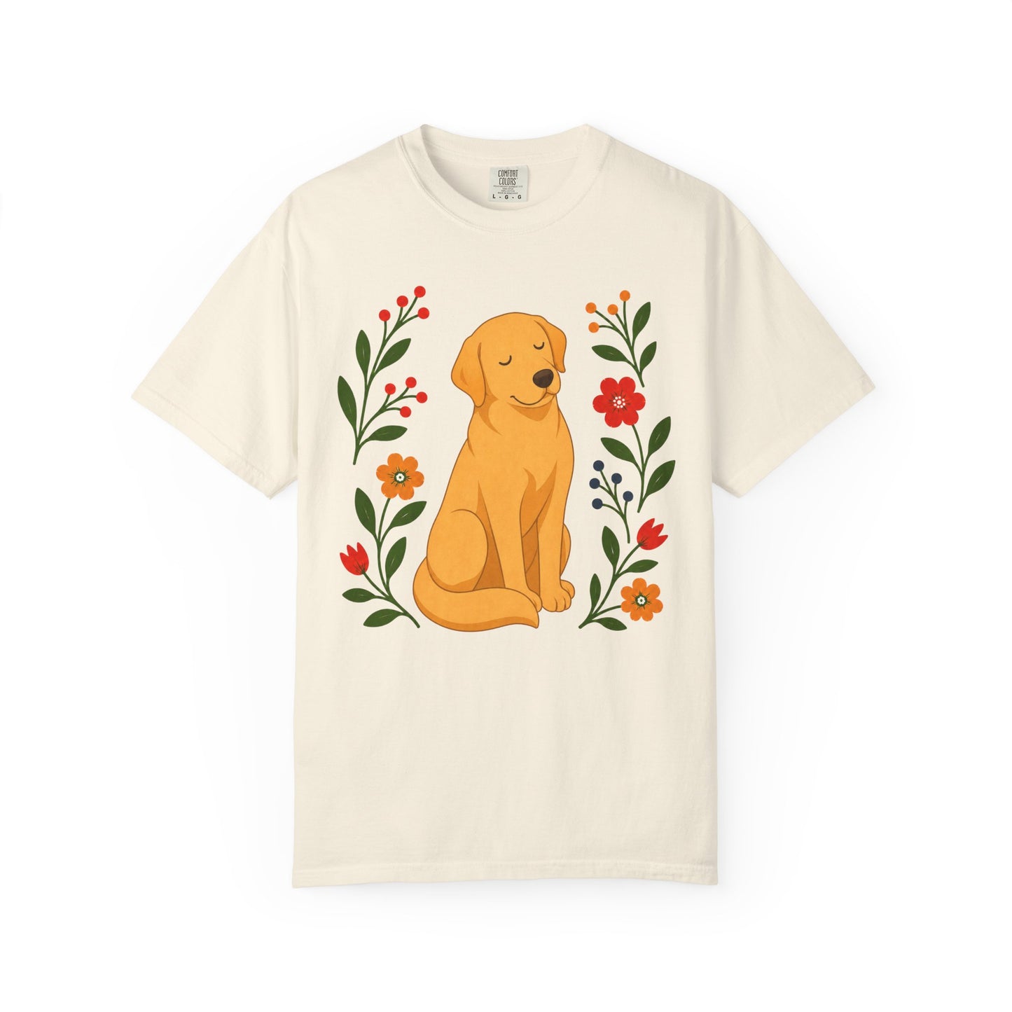 Wildflower Daydreaming Labrador Retriever T-Shirt
