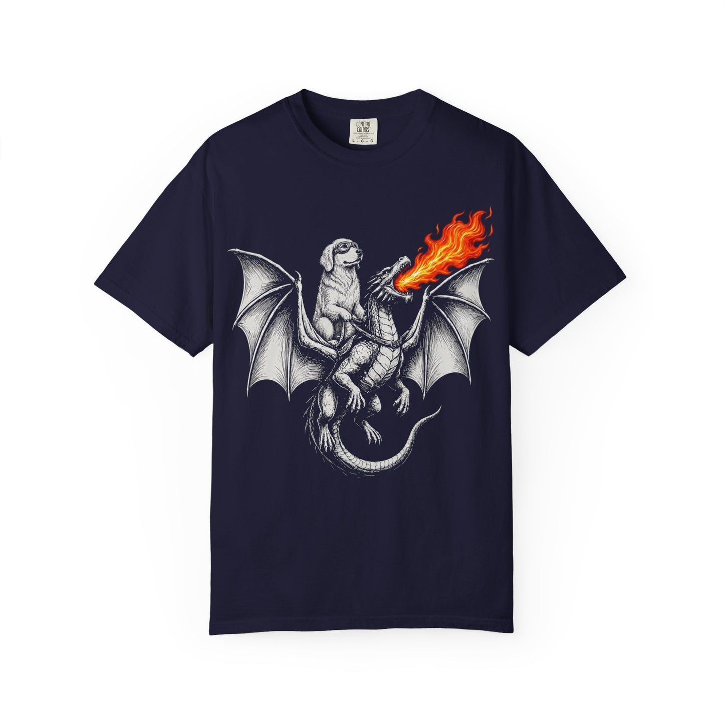 Dragon Riding Golden Retriever T-Shirt