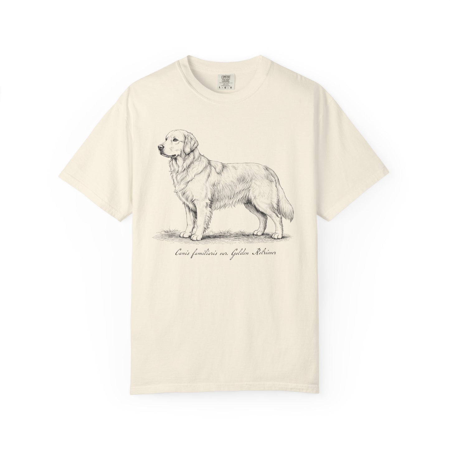 Naturalist’s Notes Golden Retriever T-Shirt in Ivory from When Dogs Fly