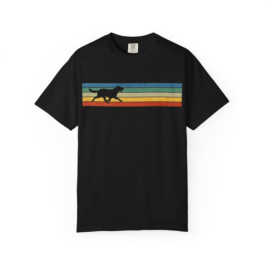 Full Stride Labrador Retriever T-Shirt in Black from When Dogs Fly