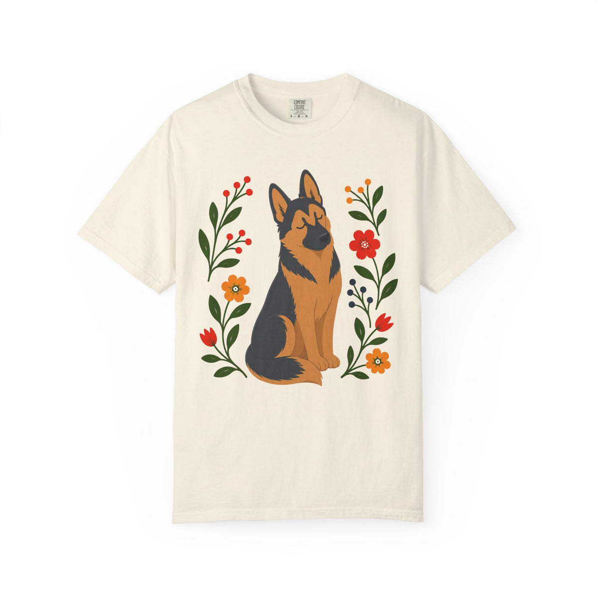 Wildflower Daydreaming German Shepherd T-Shirt