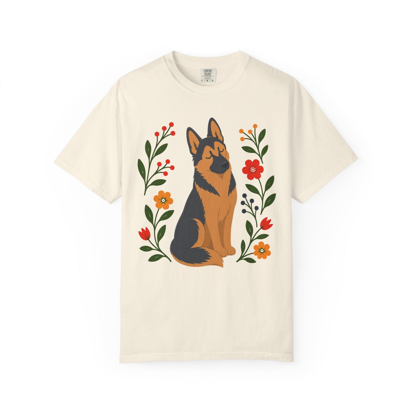 Wildflower Daydreaming German Shepherd T-Shirt