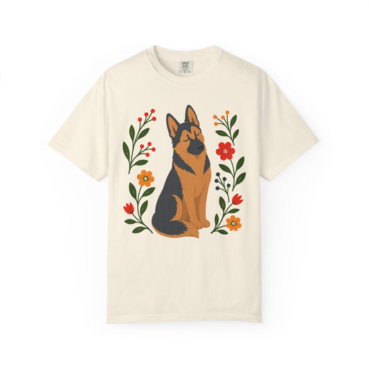 Wildflower Daydreaming German Shepherd T-Shirt