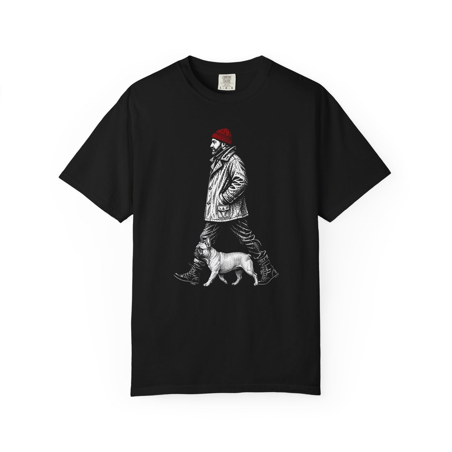 Good Company Vintage French Bulldog T-Shirt in Black from When Dogs Fly