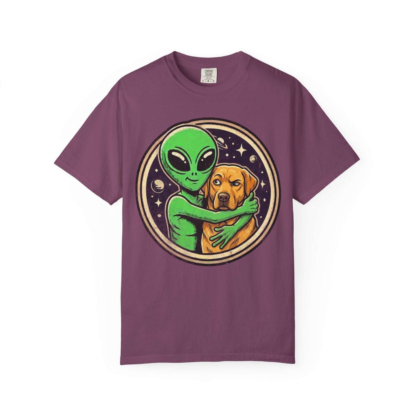 Every Alien Needs a Labrador Retriever T-Shirt in Berry from When Dogs Fly