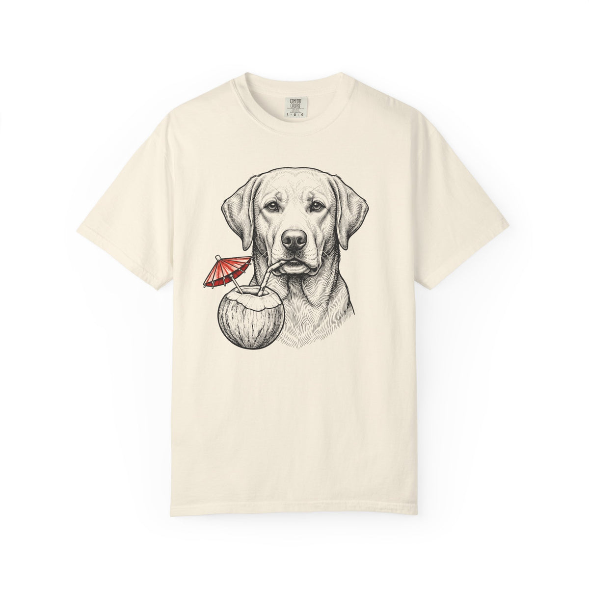 Island Time Labrador Retriever T-Shirt in Ivory from When Dogs Fly