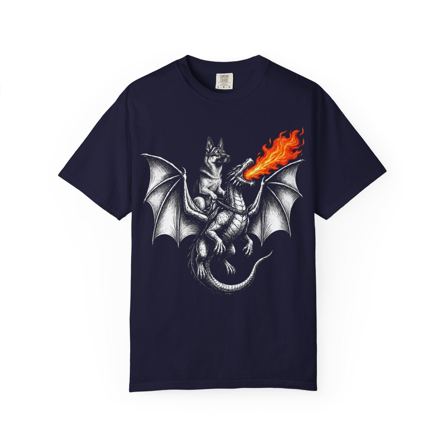 Dragon Riding German Shepherd T-Shirt