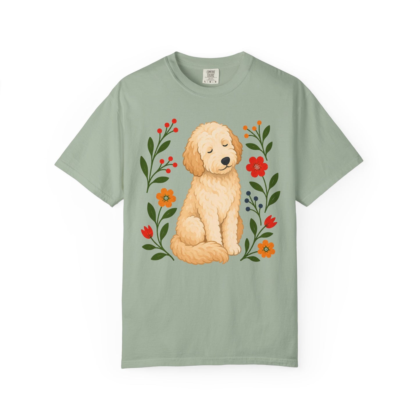 Wildflower Daydreaming Labradoodle T-Shirt