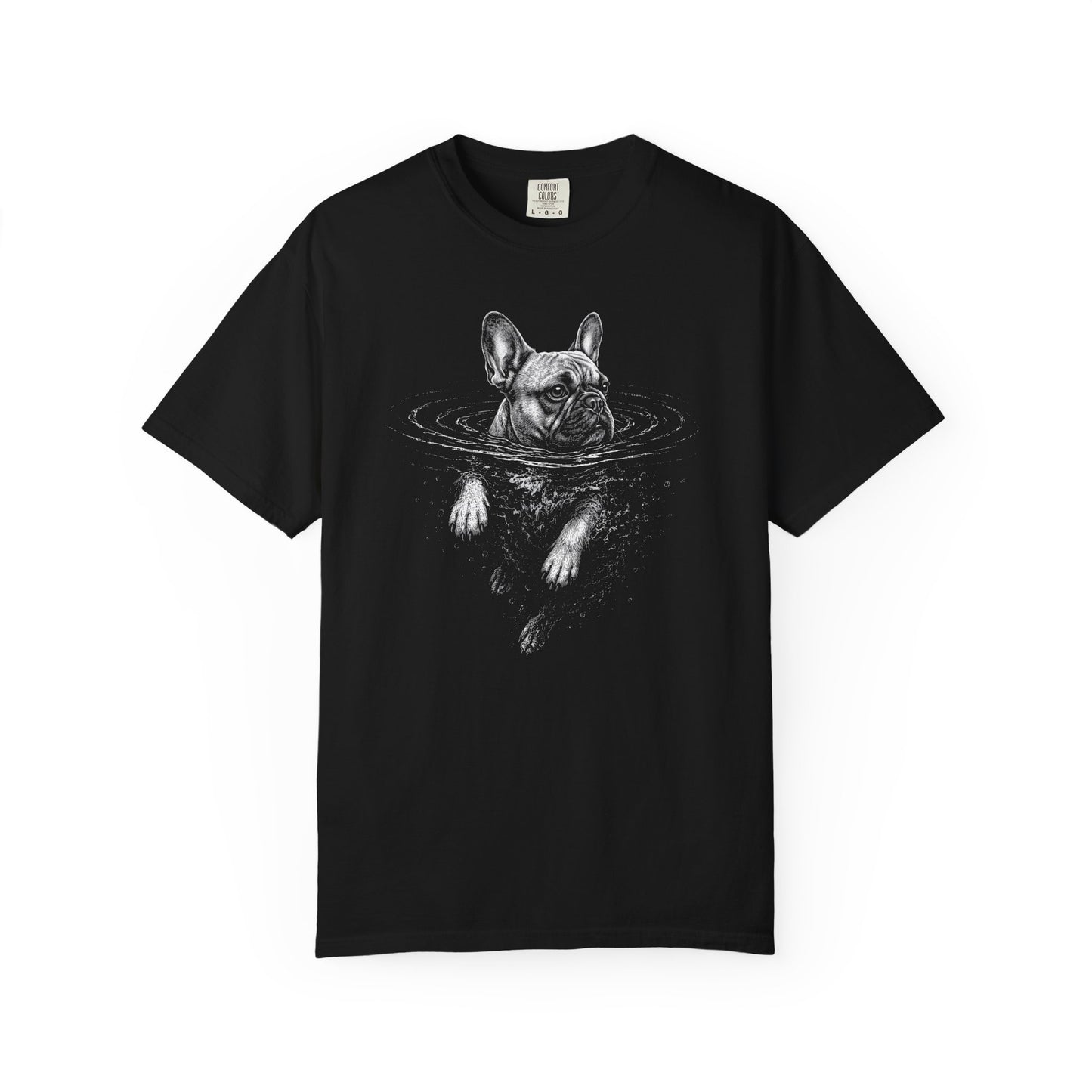 French Bulldog Dog Paddle T-Shirt in Black from When Dogs Fly