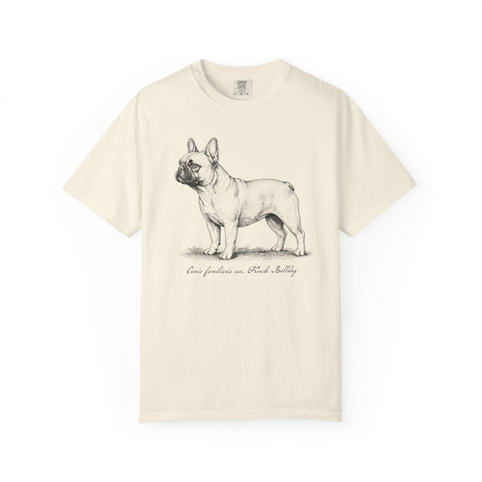 Naturalist’s Notes French Bulldog T-Shirt in Ivory from When Dogs Fly