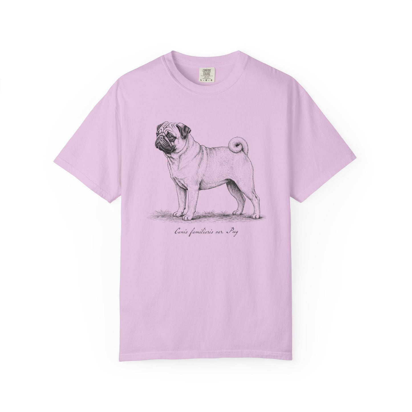 Naturalist’s Notes Pug T-Shirt from When Dogs Fly