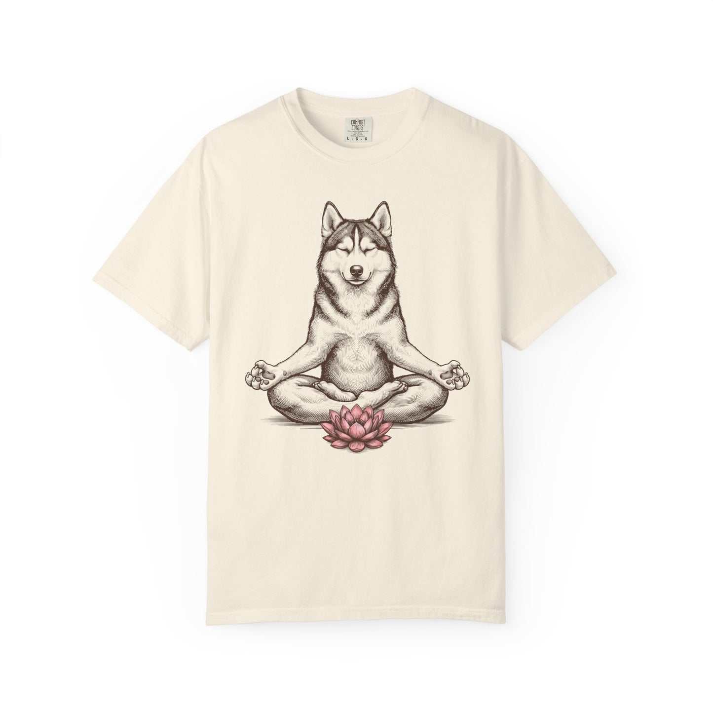 Siberian Husky State of Mind T-Shirt in Ivory from When Dogs Fly