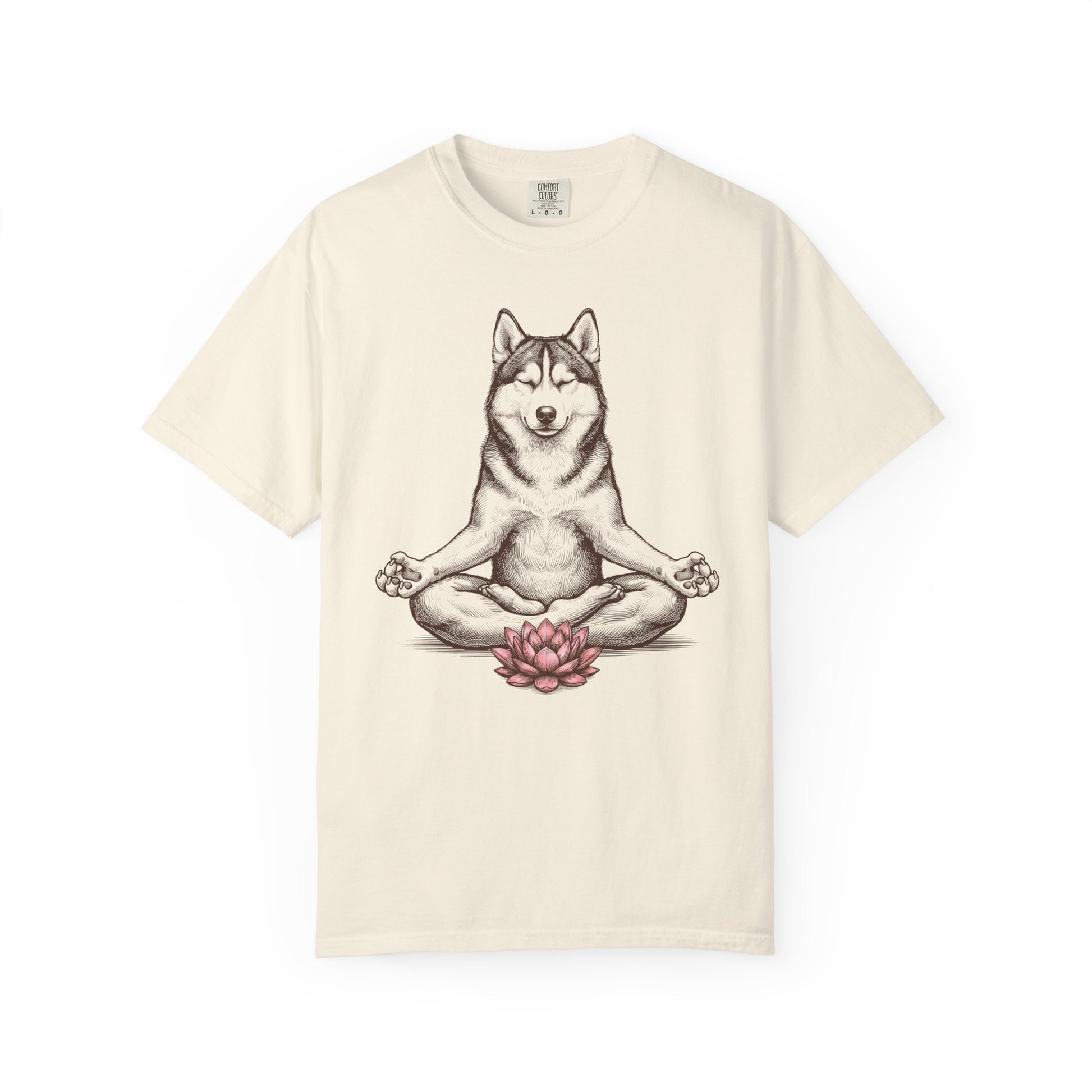 Siberian Husky State of Mind T-Shirt in Ivory from When Dogs Fly