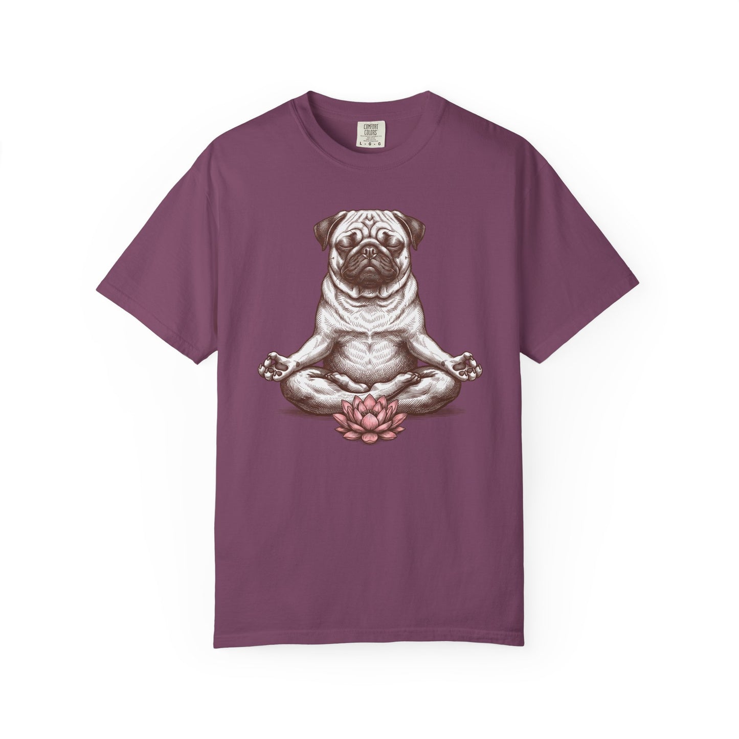 Pug State of Mind T-Shirt in Berry from When Dogs Fly