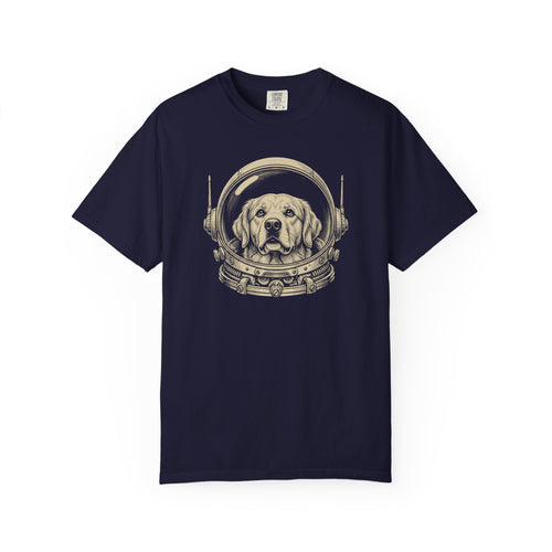Astronaut Golden Retriever T-Shirt in True Navy from When Dogs Fly