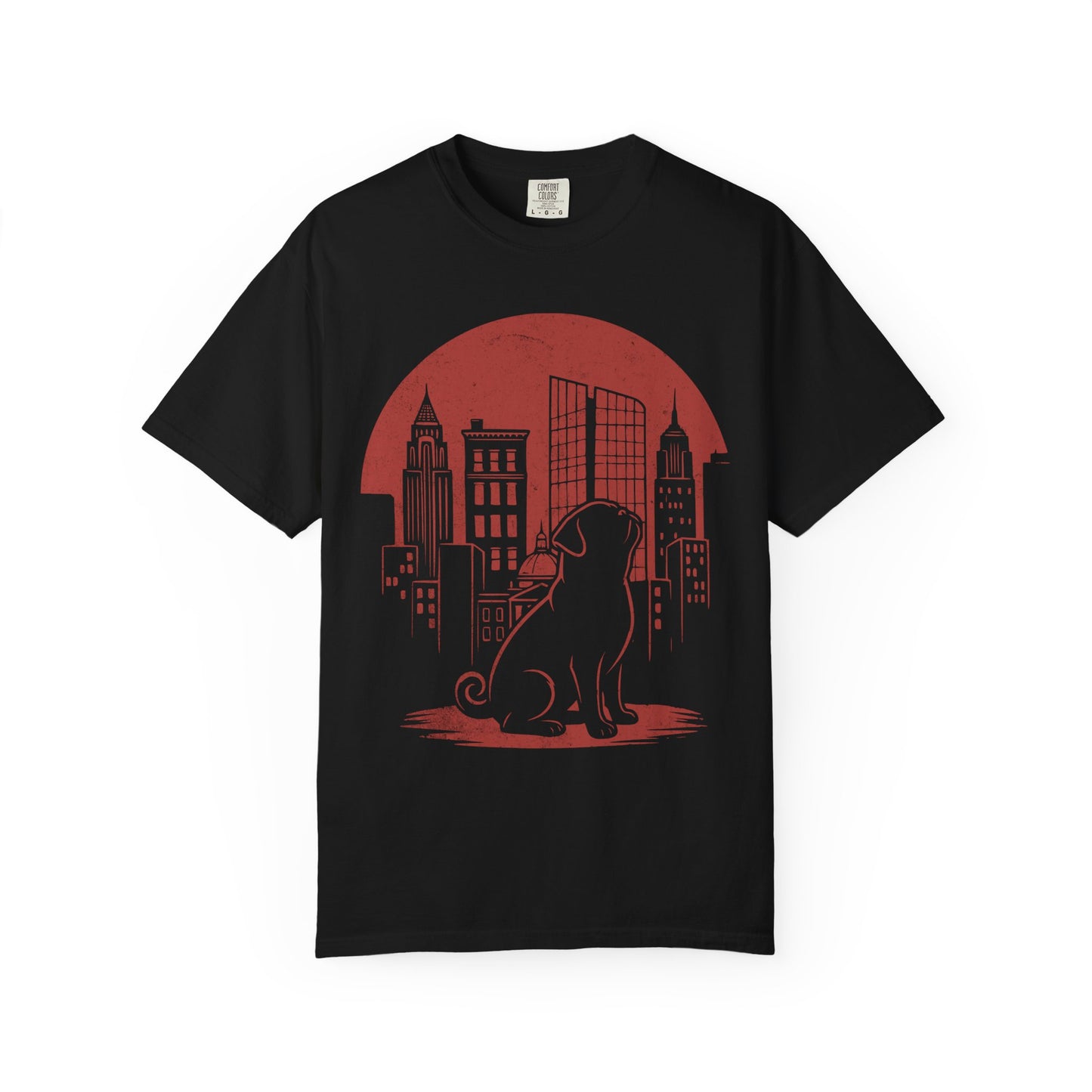Big City Pug T-Shirt in Black from When Dogs Fly