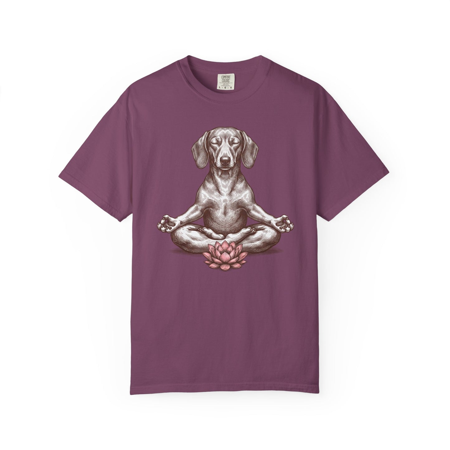Dachshund State of Mind T-Shirt in Berry from When Dogs Fly