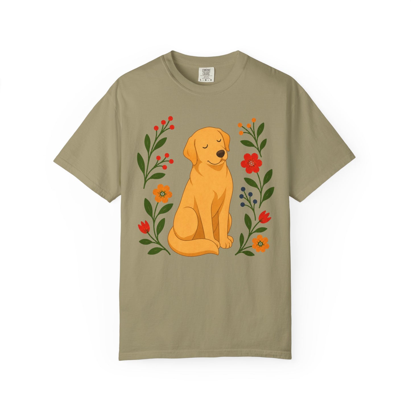 Wildflower Daydreaming Labrador Retriever T-Shirt