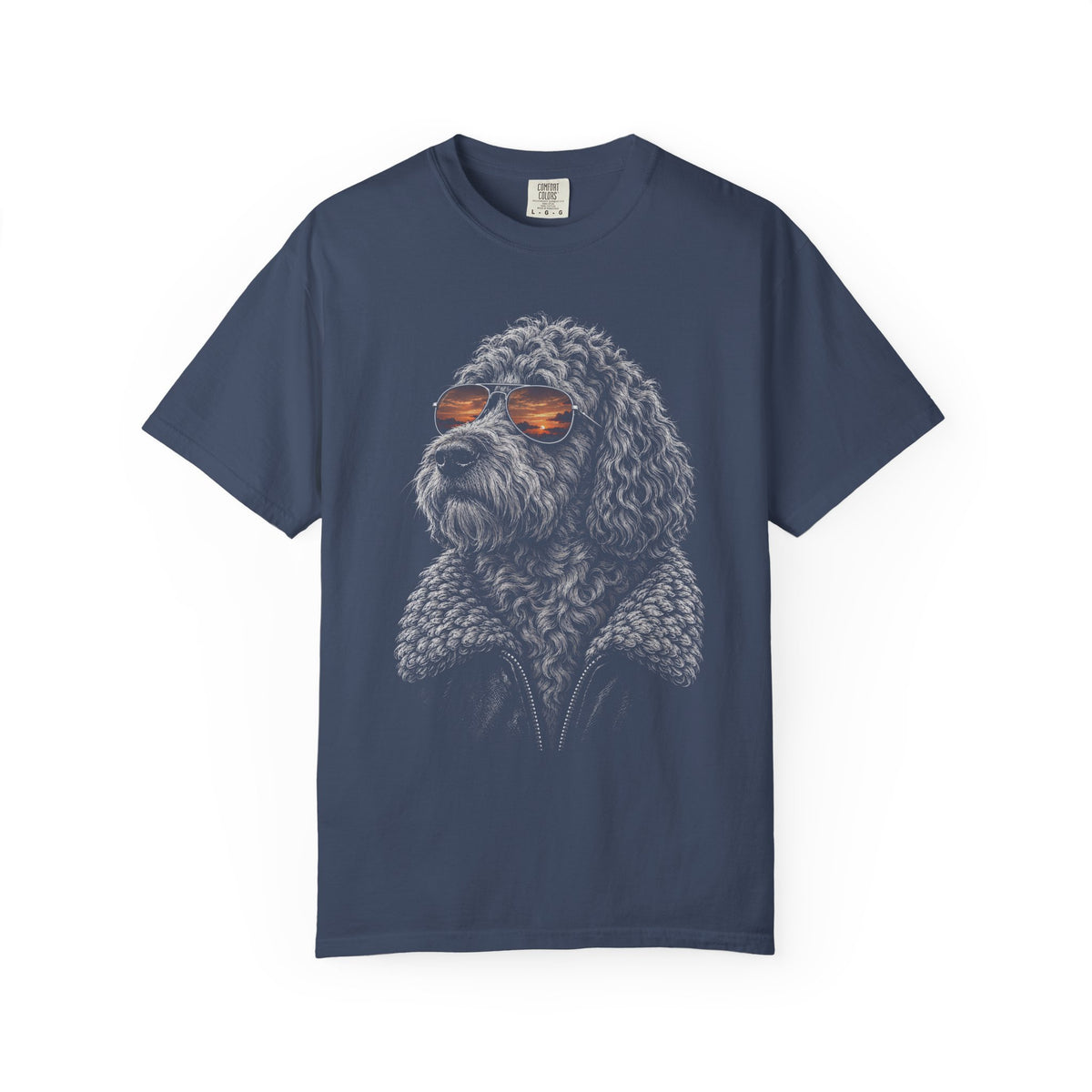 Sunset Aviator Doodle T-Shirt in Midnight from When Dogs Fly