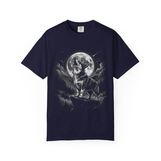Born to Howl Corgi T-Shirt in True Navy from When Dogs Fly