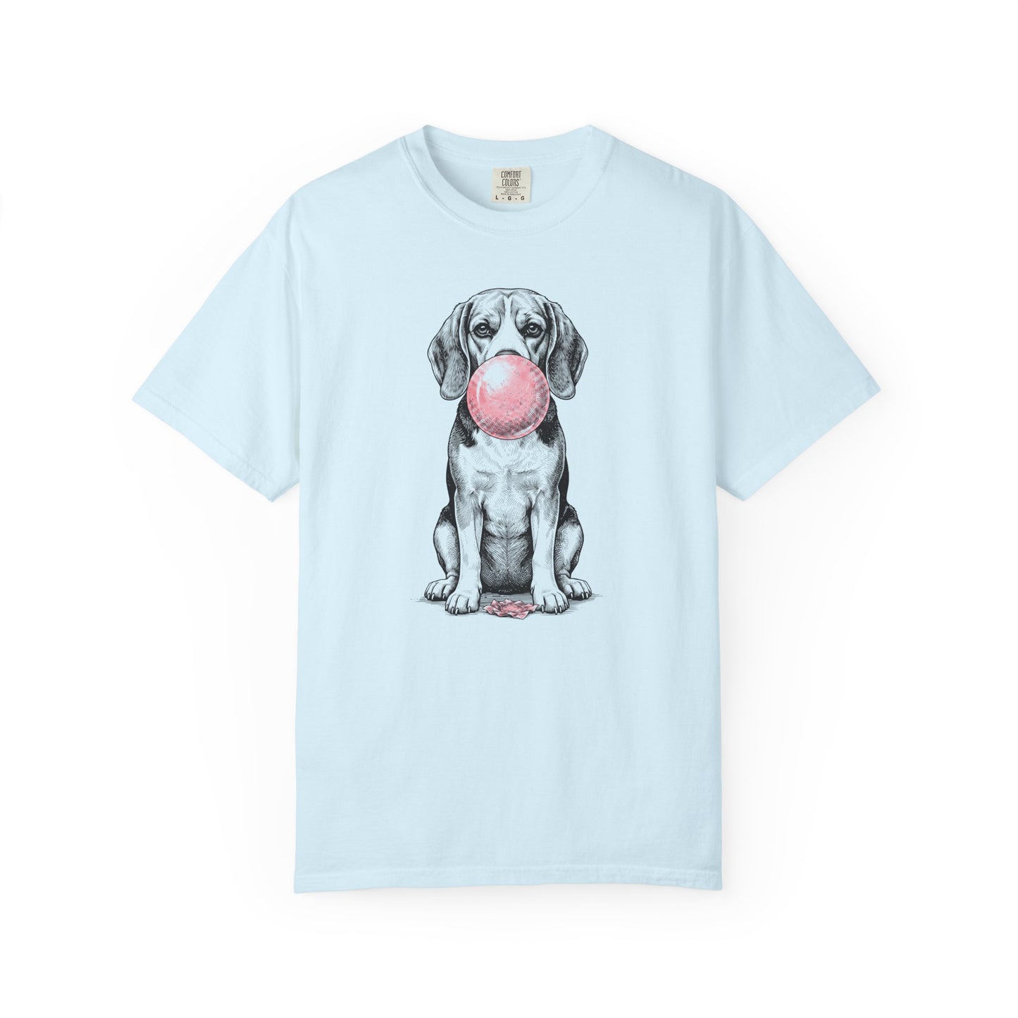 Bubblegum Beagle T-Shirt in Chambray from When Dogs Fly