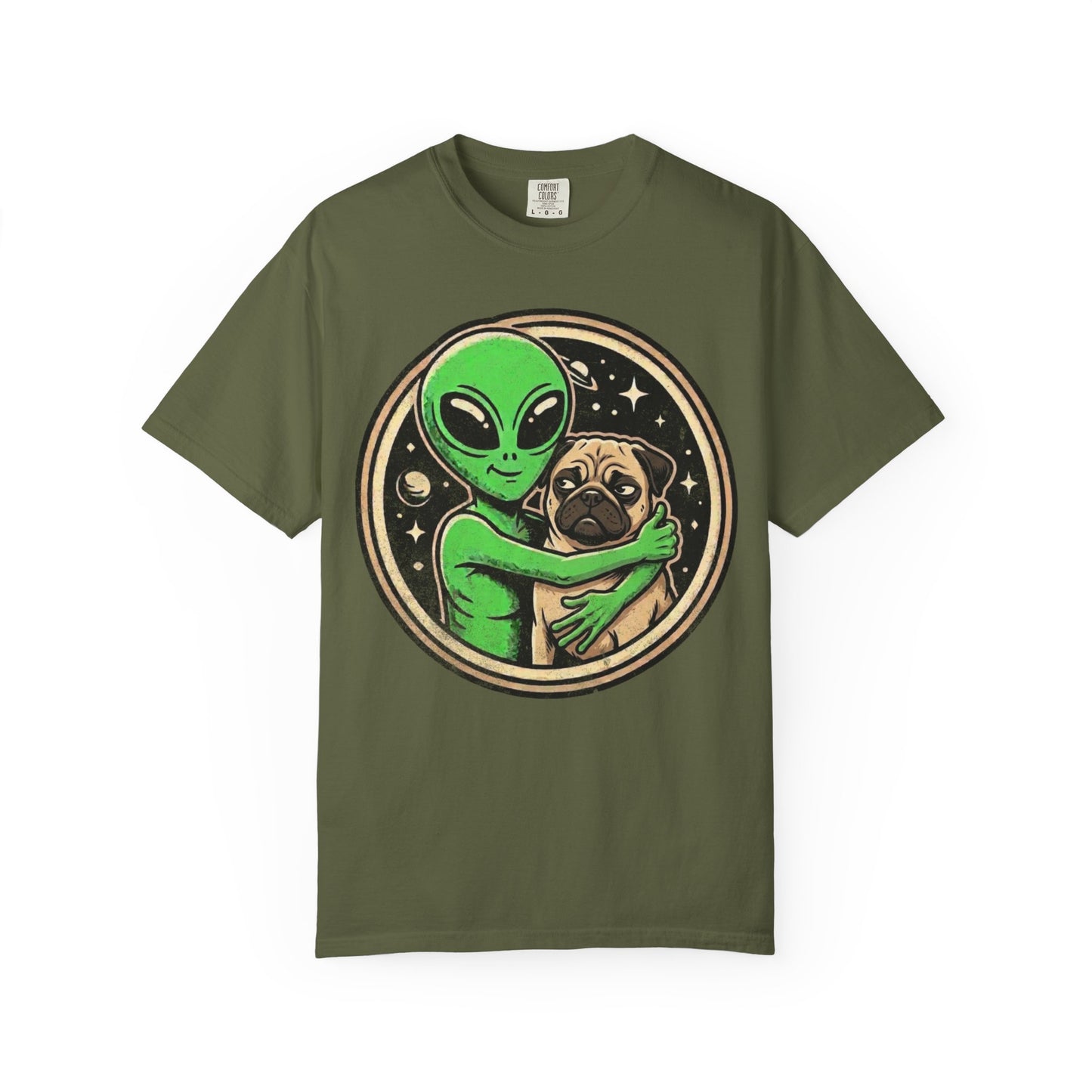 Every Alien Needs a Pug T-Shirt in Hemp from When Dogs Fly