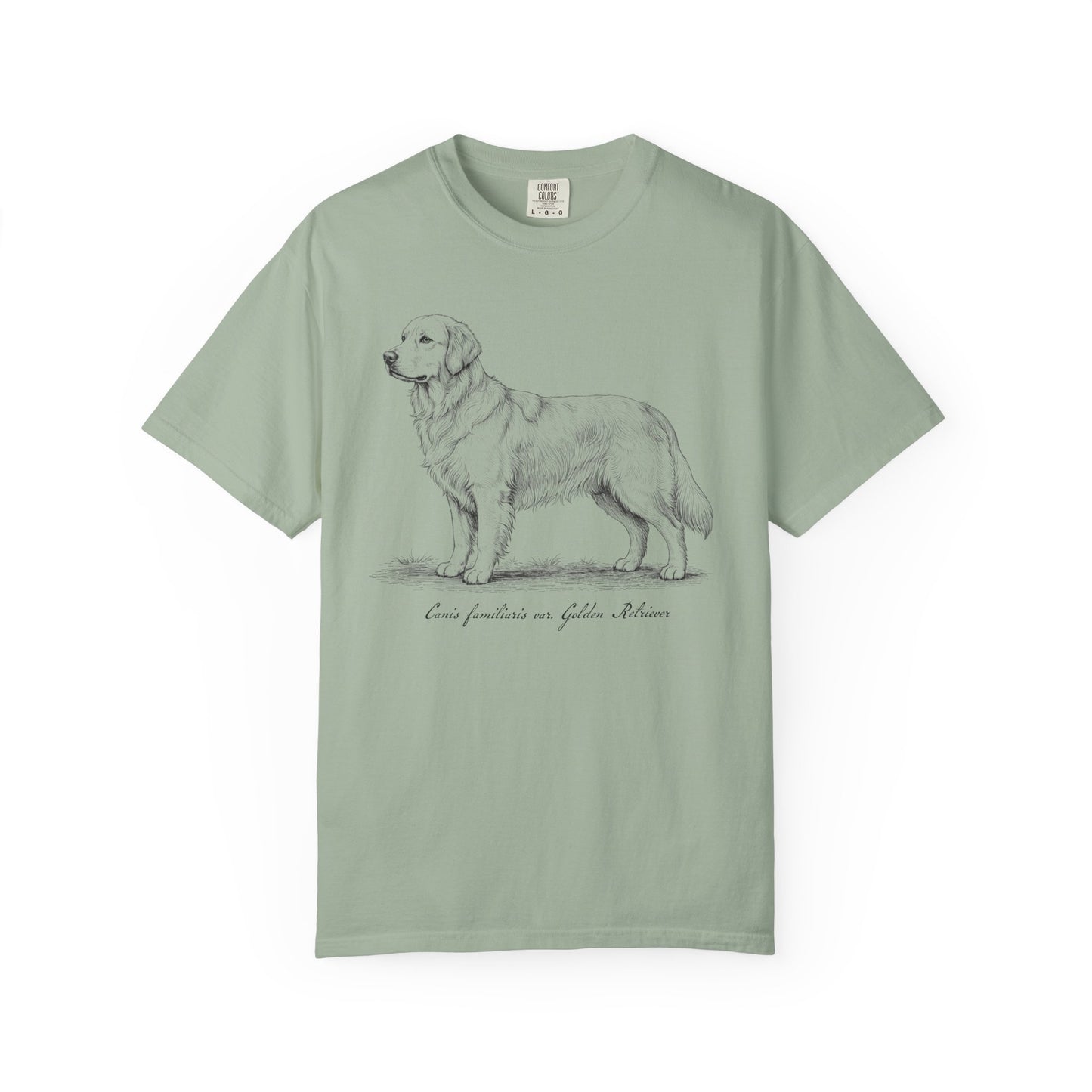 Naturalist’s Notes Golden Retriever T-Shirt in Bay from When Dogs Fly