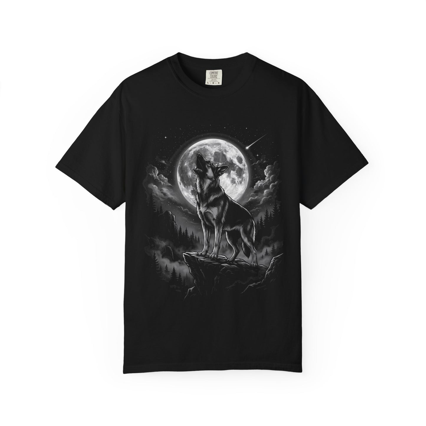 Born to Howl German Shepherd T-Shirt in Black from When Dogs Fly
