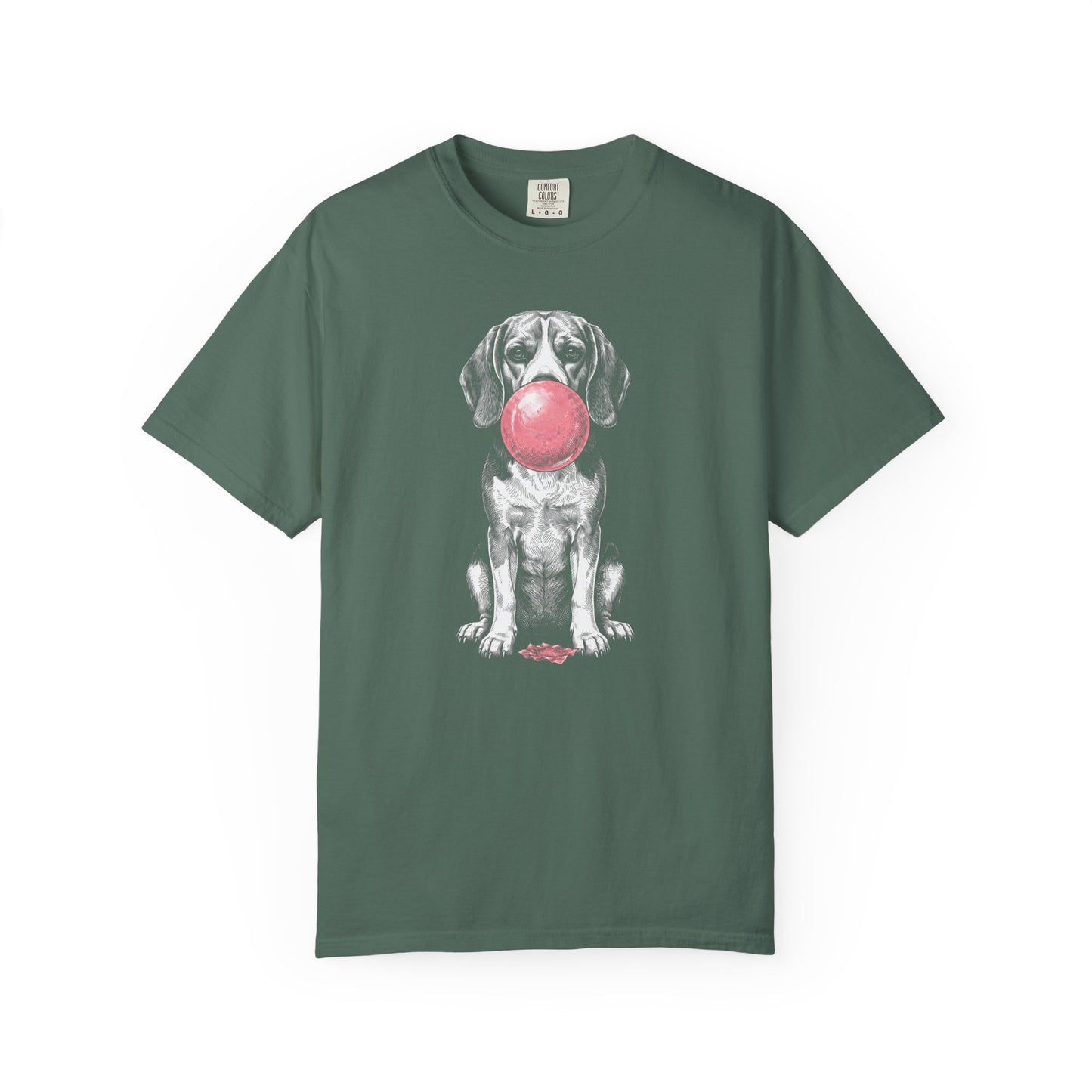 Bubblegum Beagle T-Shirt in Blue Spruce from When Dogs Fly