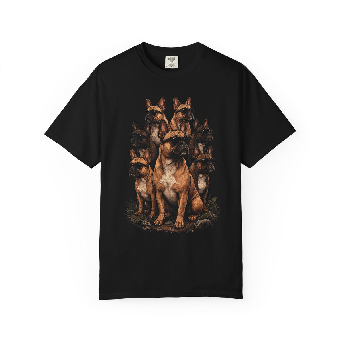 The French Bulldog Crew T-Shirt in Black from When Dogs Fly
