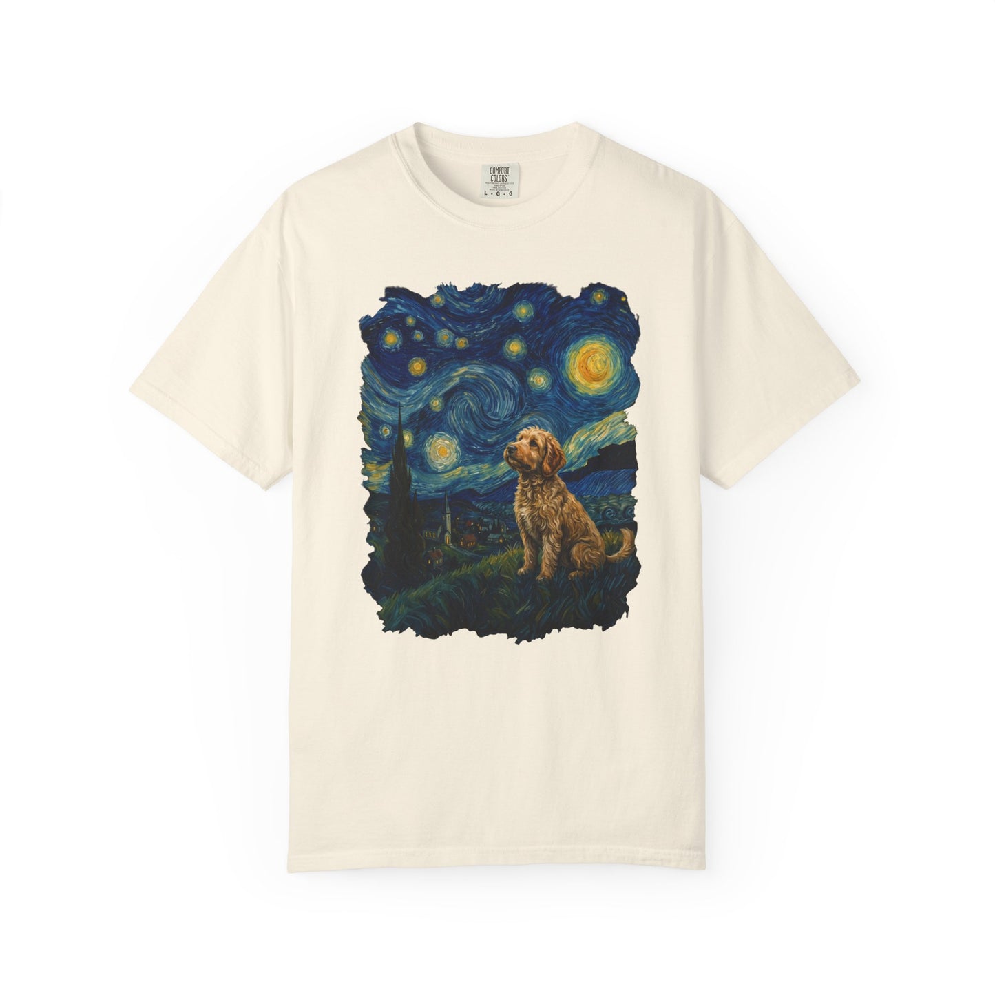 Starry Night Labradoodle T-Shirt in Ivory from When Dogs Fly