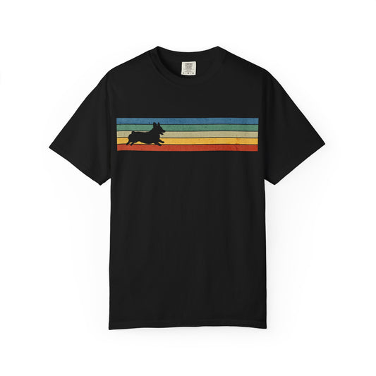 Full Stride Corgi T-Shirt in Black from When Dogs Fly