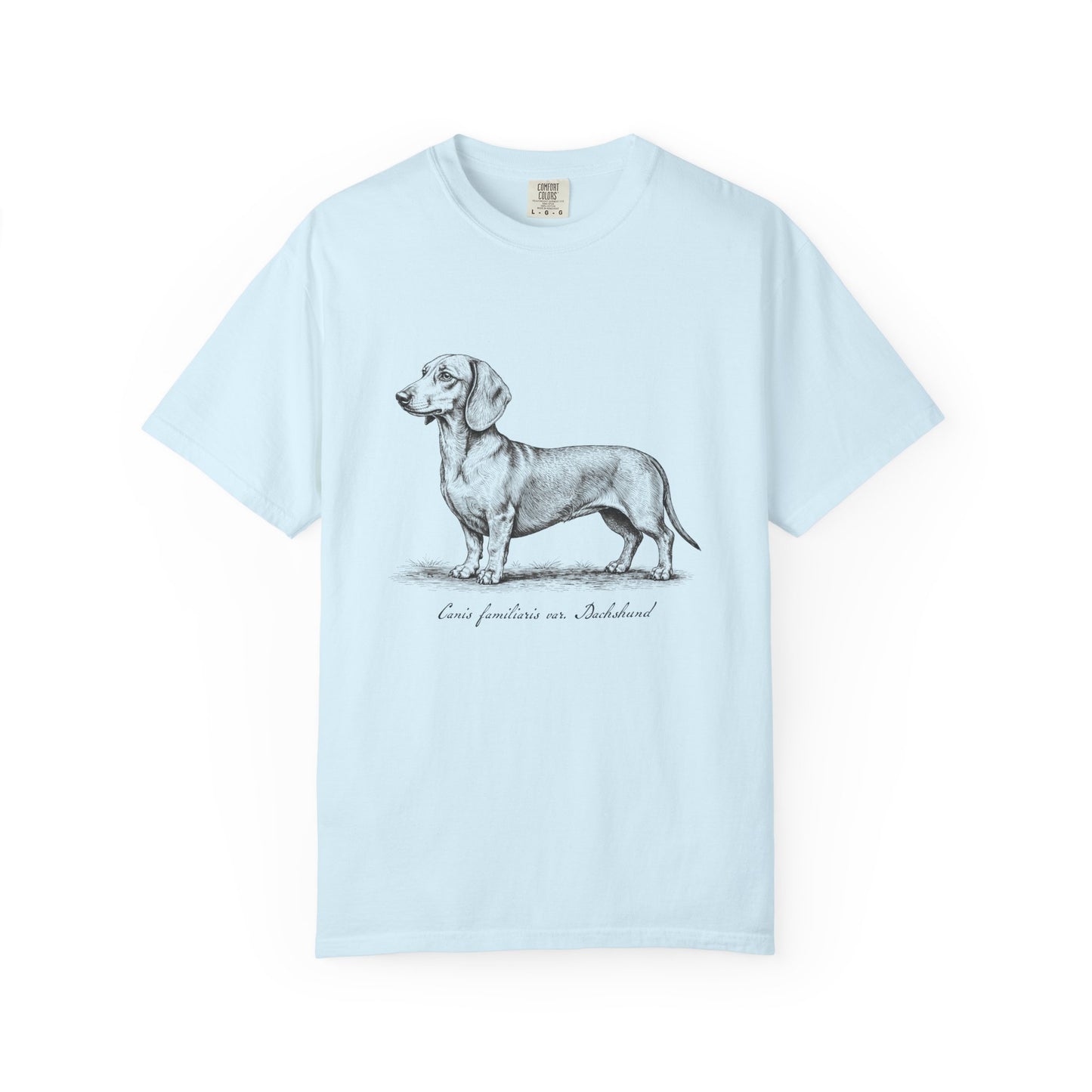 Naturalist’s Notes Dachshund T-Shirt in Chambray from When Dogs Fly