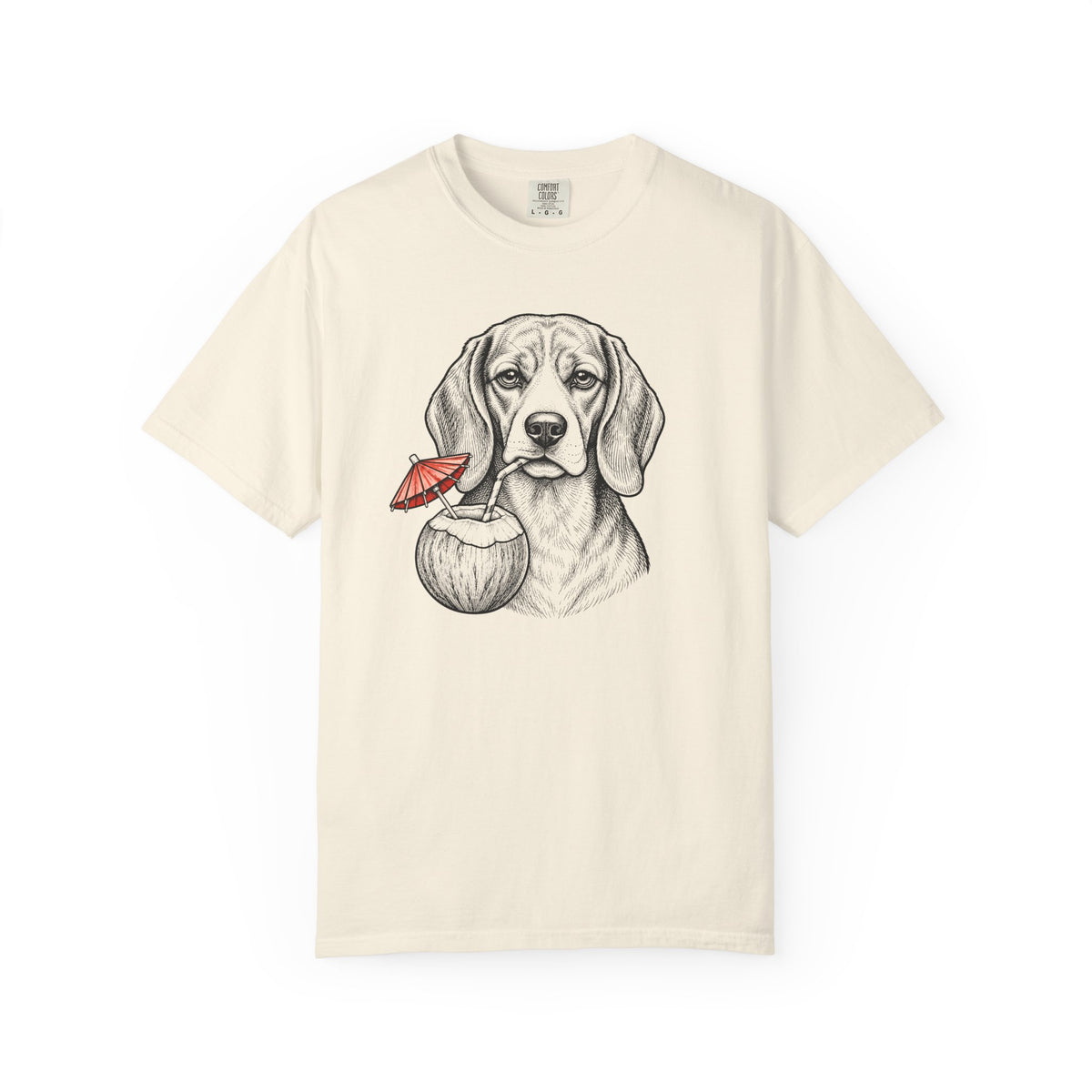 Island Time Beagle T-Shirt in Ivory from When Dogs Fly