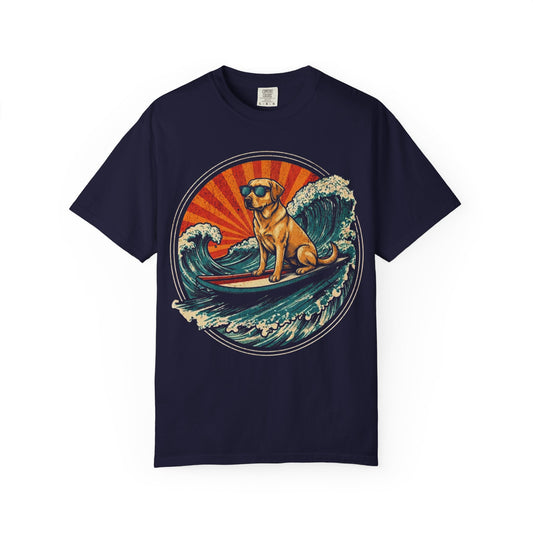Surf's Up, Labrador Retriever T-Shirt in True Navy from When Dogs Fly