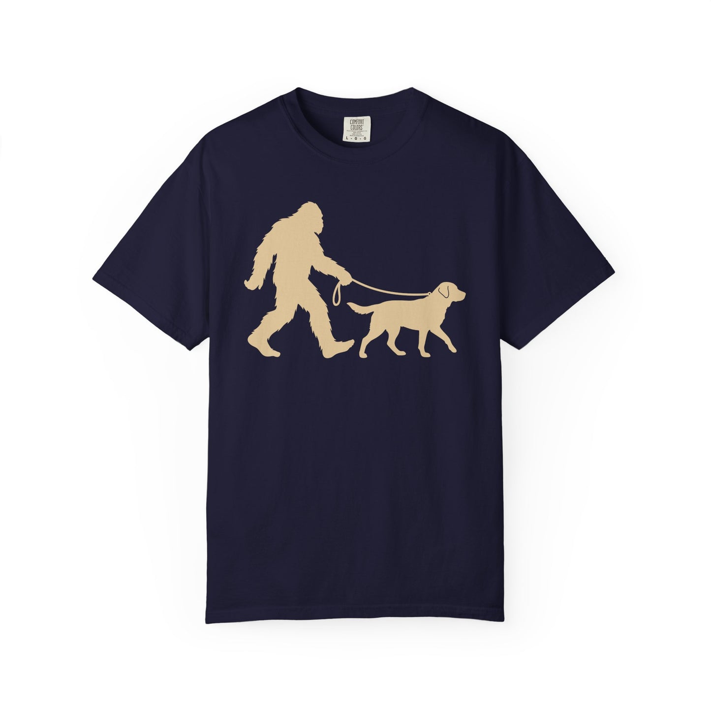 Bigfoot's Labrador Retriever T-Shirt in True Navy from When Dogs Fly