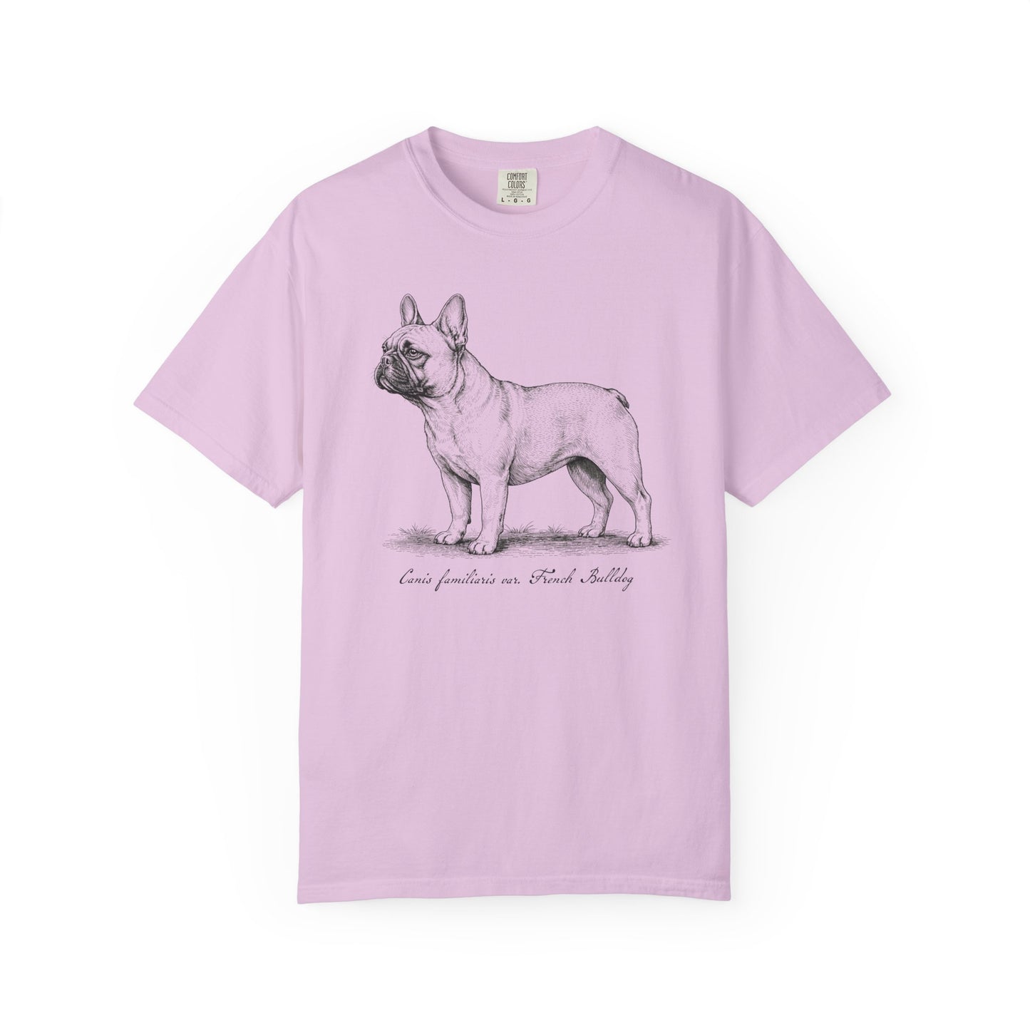 Naturalist’s Notes French Bulldog T-Shirt in Orchid from When Dogs Fly