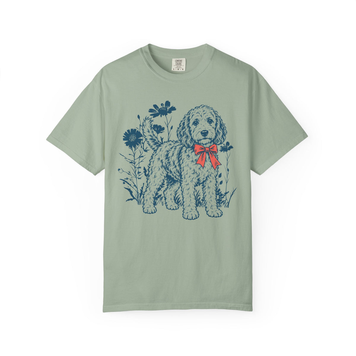 Dogs in Bloom Doodle T-Shirt in Bay from When Dogs Fly