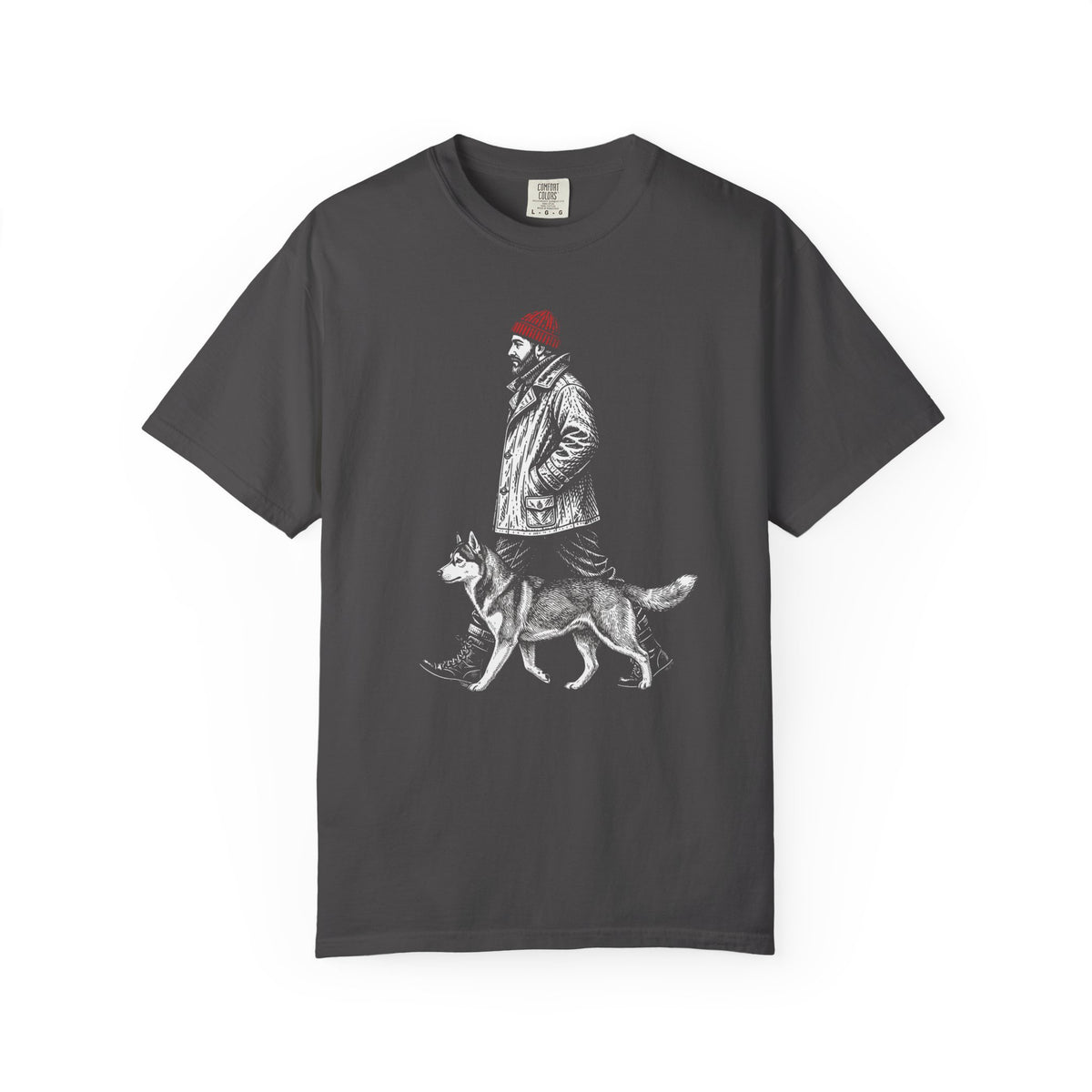 Good Company Vintage Siberian Husky T-Shirt in Graphite from When Dogs Fly