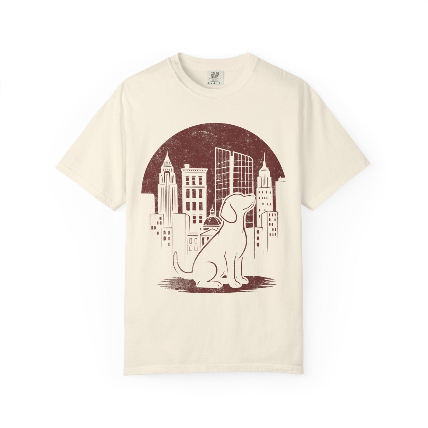 Big City Beagle T-Shirt in Ivory from When Dogs Fly