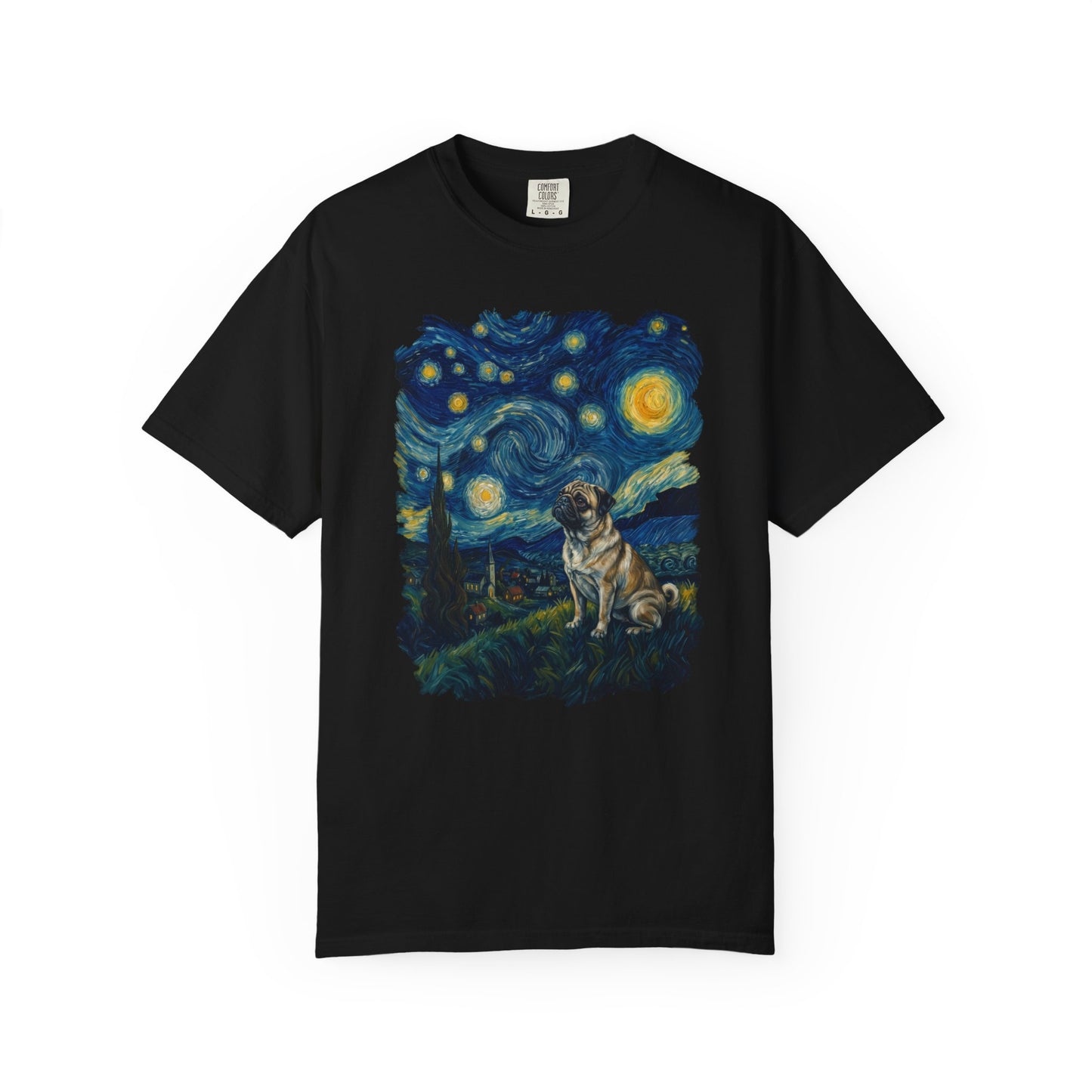 Starry Night Pug T-Shirt