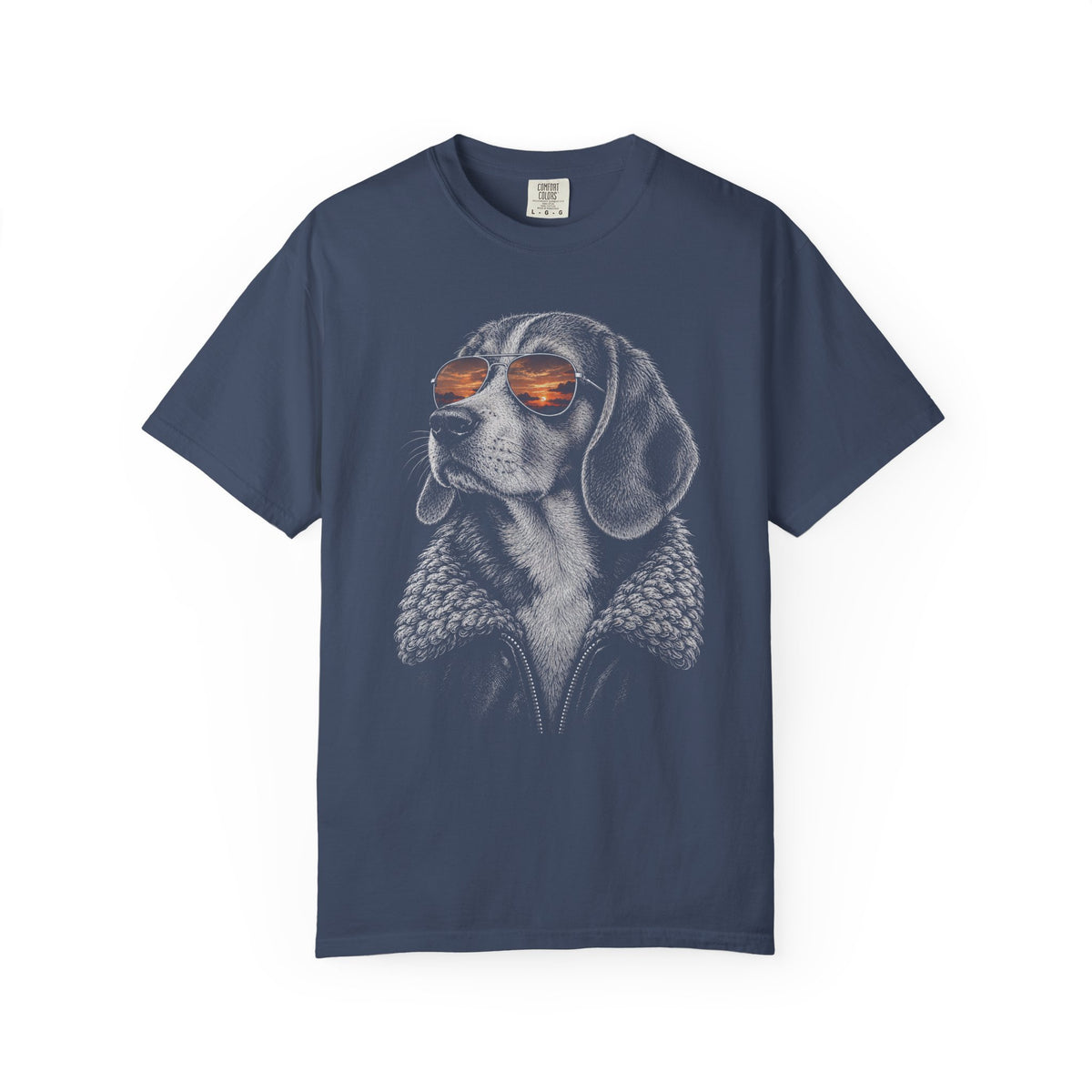 Sunset Aviator Beagle T-Shirt in Midnight from When Dogs Fly